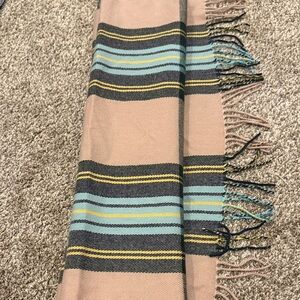 J. Crew Plaid Scarf with Blue and Yellow Accents
